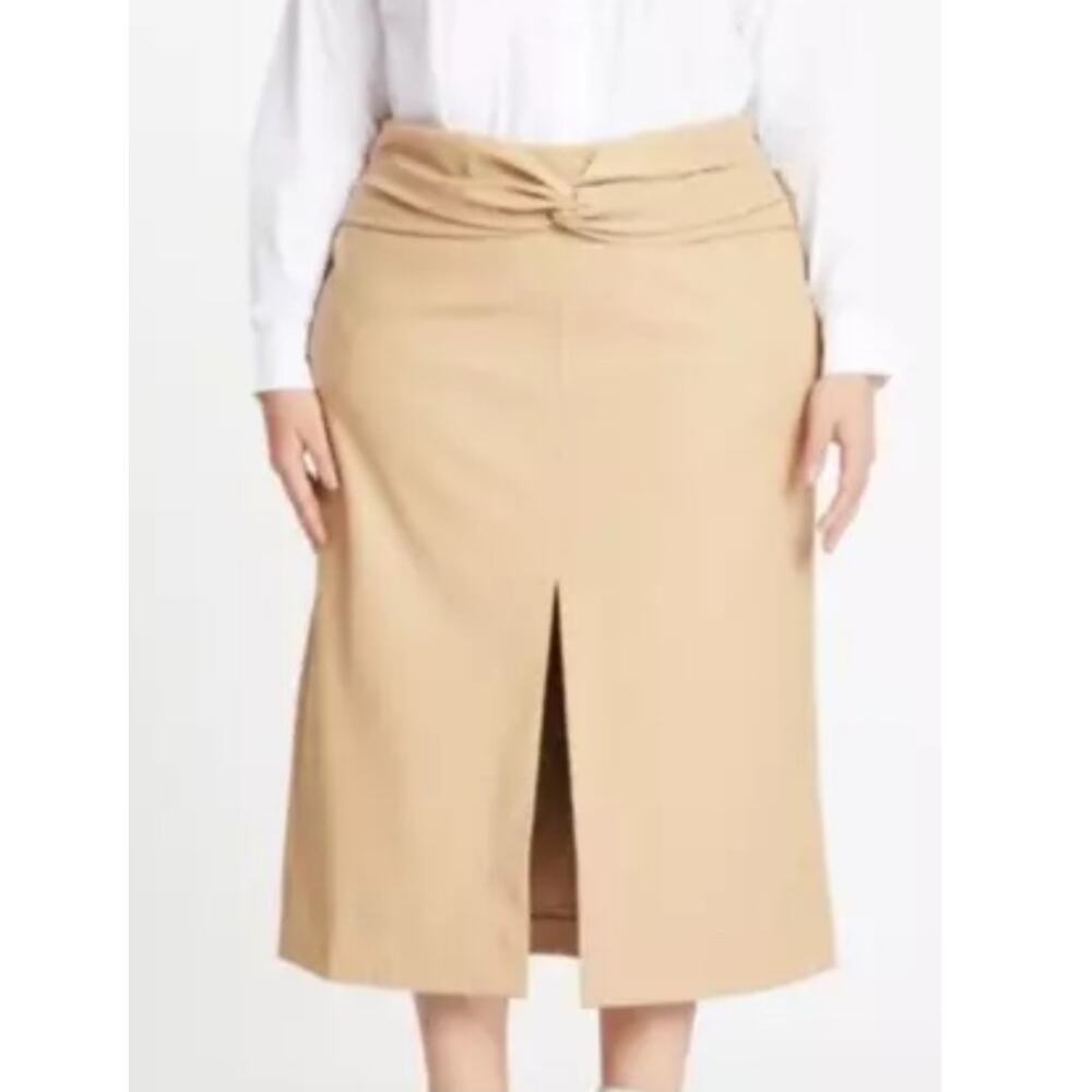 Tanya Taylor Bryna Faux Leather Plus Size Skirt 22